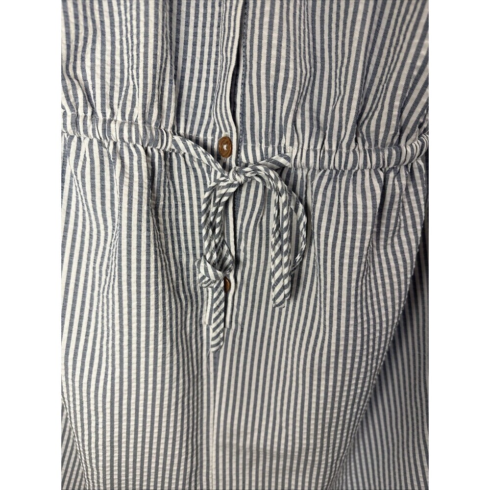 Torrid A-Line Mini Romper Size M/L 10 Button Striped Pockets Brand New Tags - Picture 5 of 11